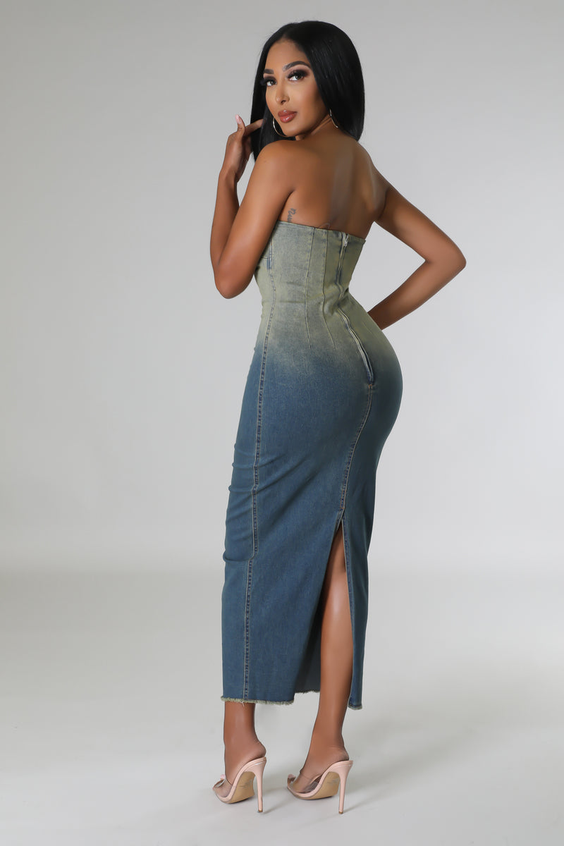 ARIANA DENIM DRESS-Dresses-Fashion Bombshellz | Online Boutique