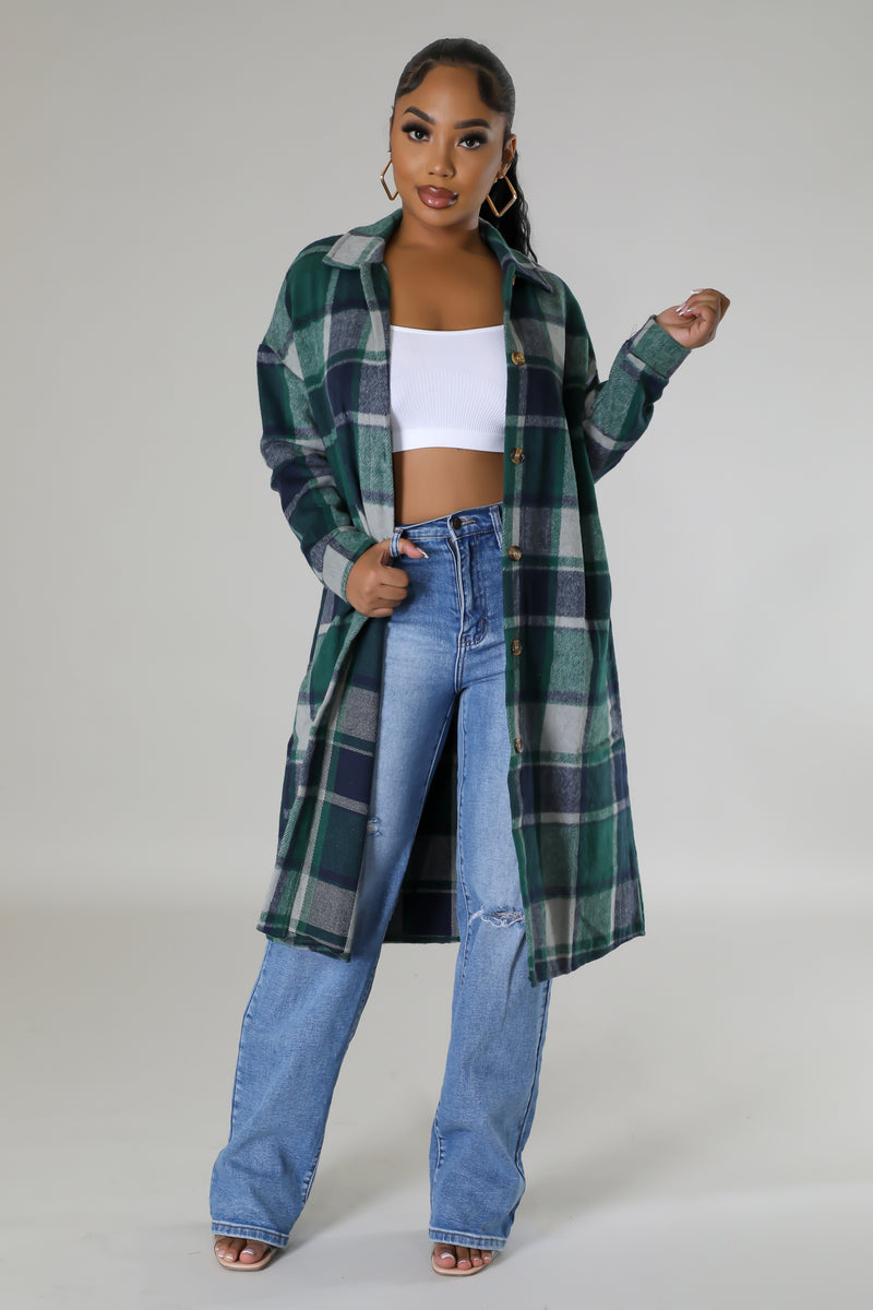 KIMBERLY FLANNEL-Shirts & Tops-Fashion Bombshellz | Online Boutique