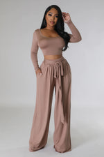 JADA PANT SET | TAUPE-Pant Set-Fashion Bombshellz | Online Boutique