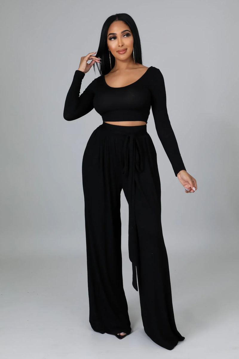 JADA PANT SET | BLACK-Pant Set-Fashion Bombshellz | Online Boutique