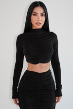 NAOMI SKIRT SET | BLACK-Outfit Sets-Fashion Bombshellz | Online Boutique