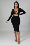 TIED UP DRESS | BLACK-DRESS-Fashion Bombshellz | Online Boutique