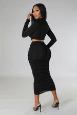 NAOMI SKIRT SET | BLACK-Outfit Sets-Fashion Bombshellz | Online Boutique